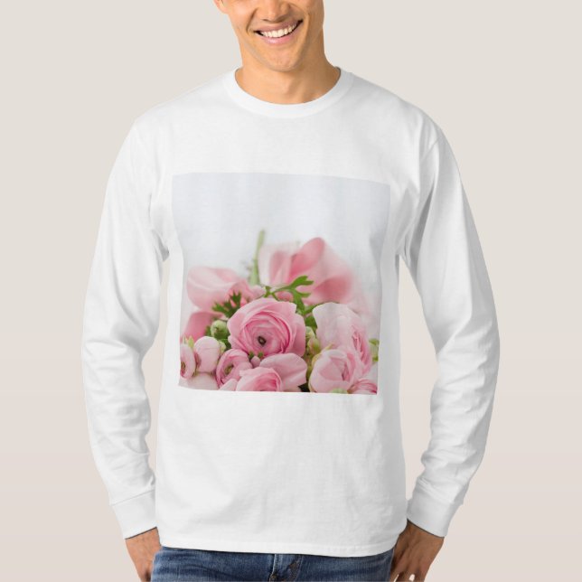Camiseta Rosas de Casamento Rosa (Frente)