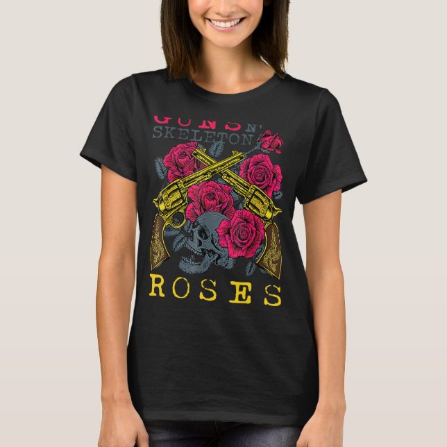 Camiseta Rosas de esqueleto de armas N' (Frente)
