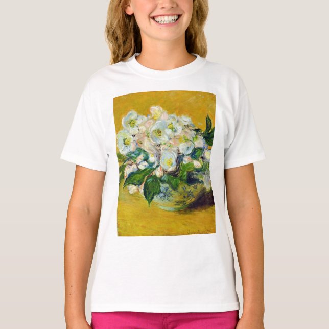 Camiseta Rosas de Natal (por Claude Monet) (Frente)