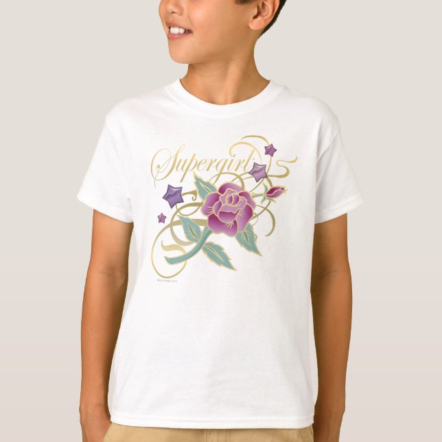 Camiseta Rosas de Rico super-menina (Frente)
