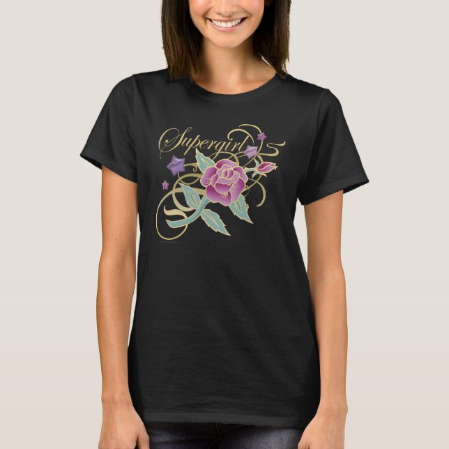 Camiseta Rosas de Rico super-menina (Frente)