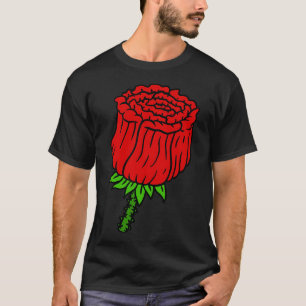 Camiseta Rosas de rosa vermelha. Um Presente De Amor.
