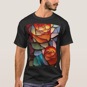 Camiseta Rosas de vidro manchadas