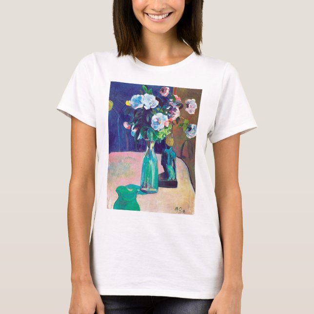 Camiseta Rosas e Estatueta, Gauguin (Frente)