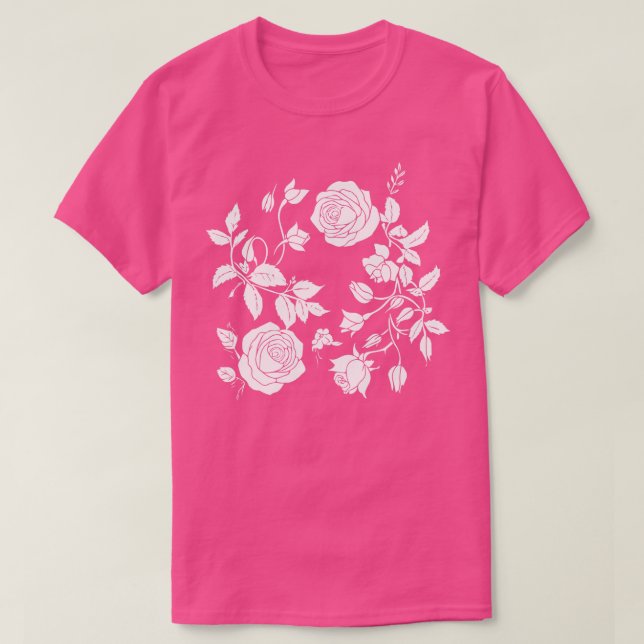 Camiseta rosas e flores (Frente do Design)