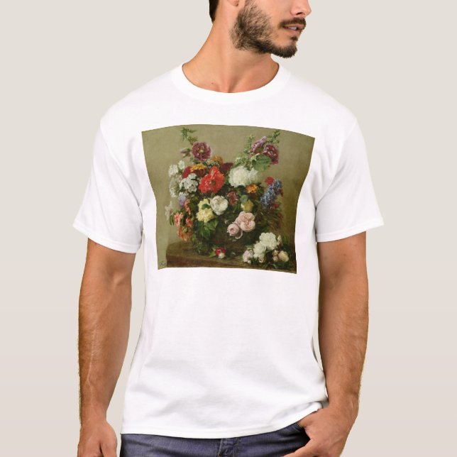 Camiseta Rosas e peônias franceses, 1881 (Frente)