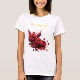 Camiseta Rosas em Bloom - Aniversário Elegante