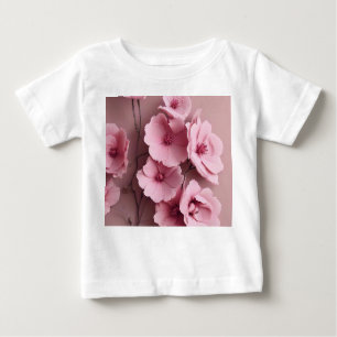 Camiseta Rosas Escorregadios Cor-de-rosa Padrão Aestético F