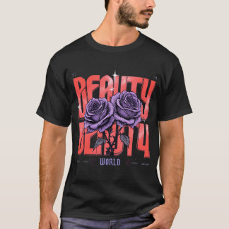 Camiseta Rosas Lavanda e Beleza