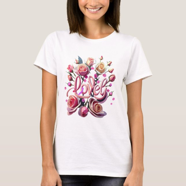 Camiseta Rosas Lindas  (Frente)