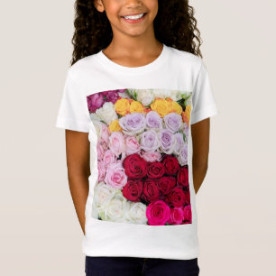 Camiseta Rosas Mistas Coloridas