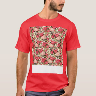 Camiseta Rosas Padrão Invisível Flor Floral Bonito Bud Th