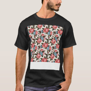 Camiseta Rosas Padrão Invisível Flor Floral Bonito Bud Th