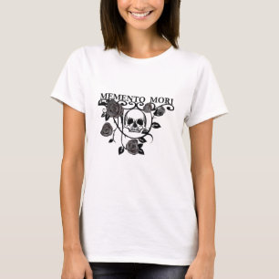 Camiseta Rosas pretas Memento mori