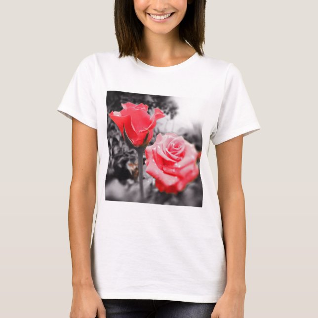 Camiseta Rosas românticos (Frente)