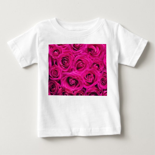 Camiseta Rosas Rosa (Amor e Romance) (Frente)