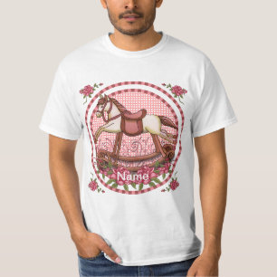 Camiseta Rosas Rosa Rochando Cavalo