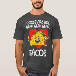 Camiseta Rosas São Bacos Vermelhos Engraçado Comida Dia dos