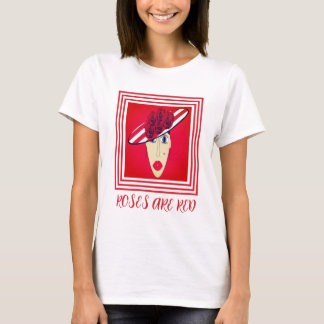 Camiseta Rosas são Design vermelho