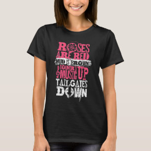 Camiseta Rosas são lama vermelha é música castanha sertanej