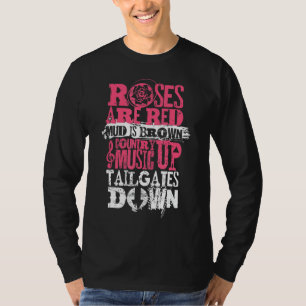 Camiseta Rosas são lama vermelha é música castanha sertanej