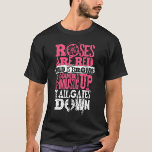 Camiseta Rosas são lama vermelha é música castanha sertanej