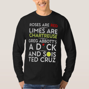 Camiseta Rosas São Limões Vermelhos Greg Abbott A