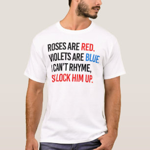 Camiseta Rosas são vermelhas Violetas são azuis Trancem Ele