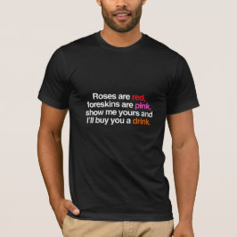 Camiseta Rosas são vermelhos Eu vou te comprar uma bebida (