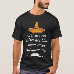 Camiseta Rosas São Violetas Vermelhos São Azuis Eu Quero Ta