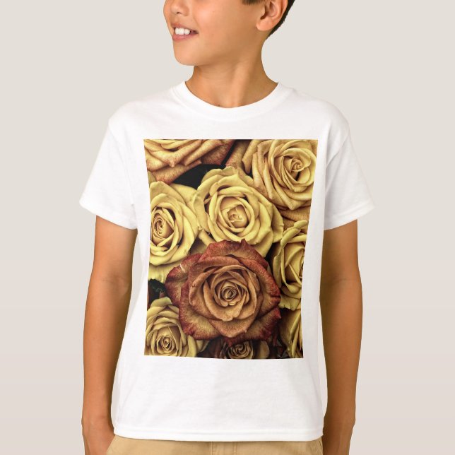 Camiseta Rosas Sintonizados Sepia (Frente)