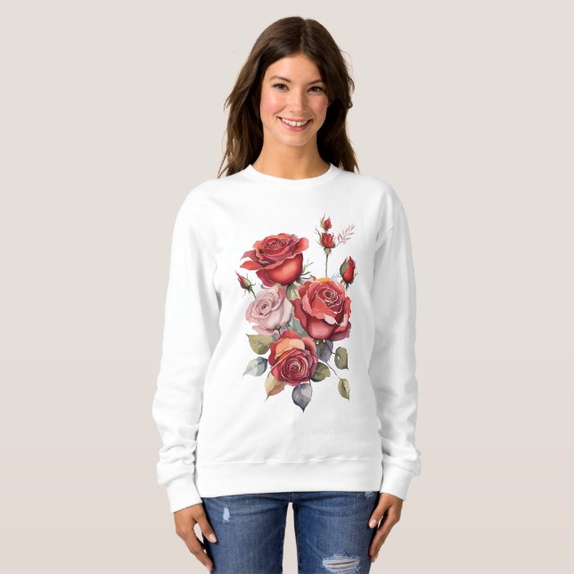 Camiseta Rosas vermelhas (Frente Completa)
