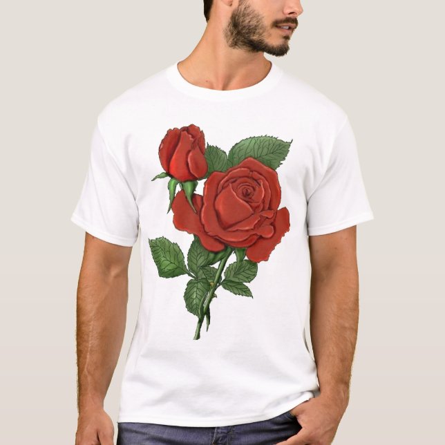 Camiseta Rosas vermelhas (Frente)