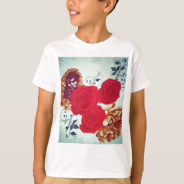 Camiseta Rosas vermelhas Bloqueando