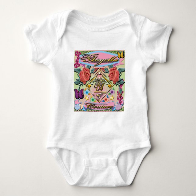 Camiseta Rosas vermelhas, borboletas, flores 3/4 de Raglan (Frente)