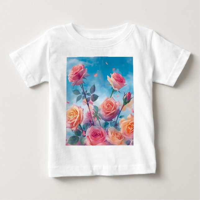 Camiseta Rosas Vibrantes Sonhadoras (Frente)