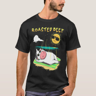 Camiseta Rosbife Vaca Bronzeando Na Praia Bezerro Férias