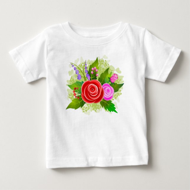 Camiseta Rose Flowers Illustration (Frente)
