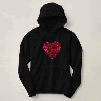 Camiseta Rose Petals Black Hoodie For Girls