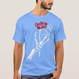 Camiseta Rose Skeleton Hand Flower Goth Gothic Aesthetic 