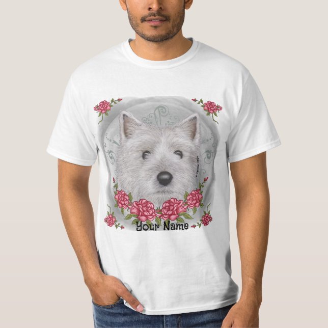 Camiseta Roses Cairn Terrier (Frente)