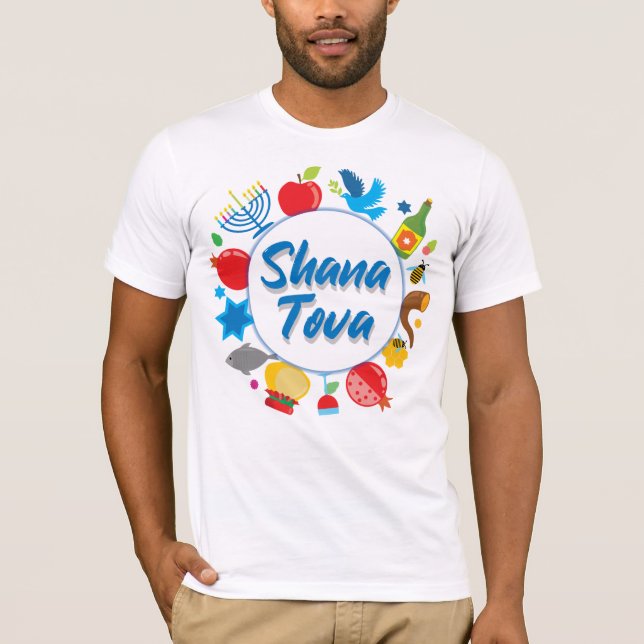 Camiseta Rosh Hashanah com Shana Tova (Frente)