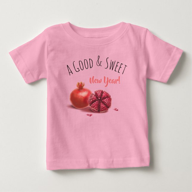 Camiseta Rosh Hashanah Judeu Ano Novo Pomegranatos (Frente)
