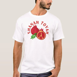 Camiseta Rosh Hashanah Shanah Tovah Romãs