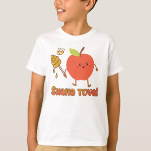 Camiseta Rosh Hashanah Shava tova kawai tep boys e garotas