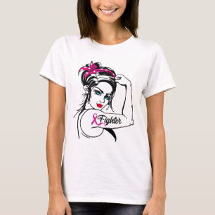 Camiseta Rosie A Consciência Do Cancer Da Mama Do Ribeira