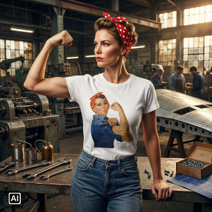 Camiseta Rosie a Empacotadora Patriótica Vintage, Nós Podem