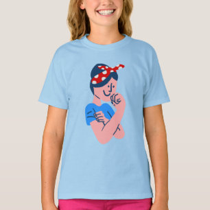Camiseta rosie a rebitadeira rockabilly ícone retrô