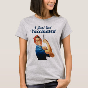 Camiseta Rosie a Rebitadora Vacina Covid-19 Vacinada