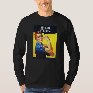 Camiseta Rosie A Riveter Vintage Minha Escolha Meu Corpo Fe